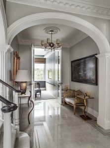 luxury entrance hallway with architectural details