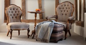 twin chairs sitting in living room