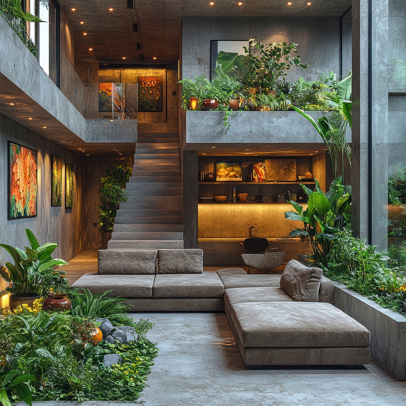 Inside a Home with lots of green in house plants